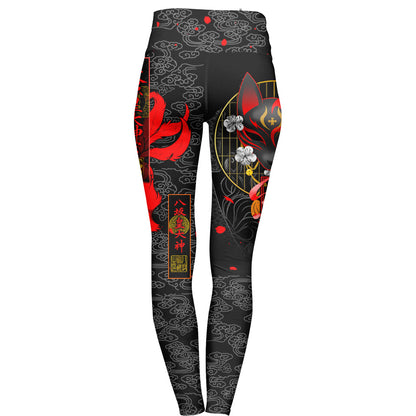 Kitsune High Waisted Leggings - Bijuu Edition - Ultra Rare - 50 Unit Release