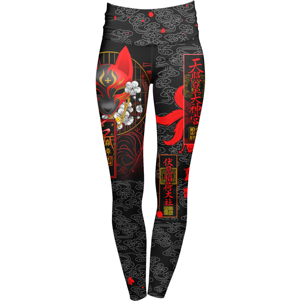 Kitsune High Waisted Leggings - Bijuu Edition - Ultra Rare - 50 Unit Release