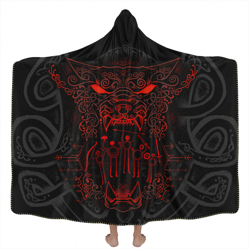 Wolf of Ragnarök Hooded Blanket