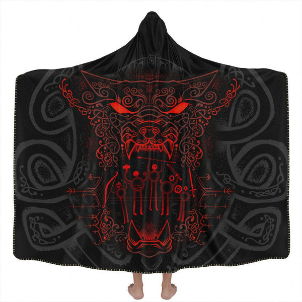 Wolf of Ragnarok Hooded Blanket Lunafide