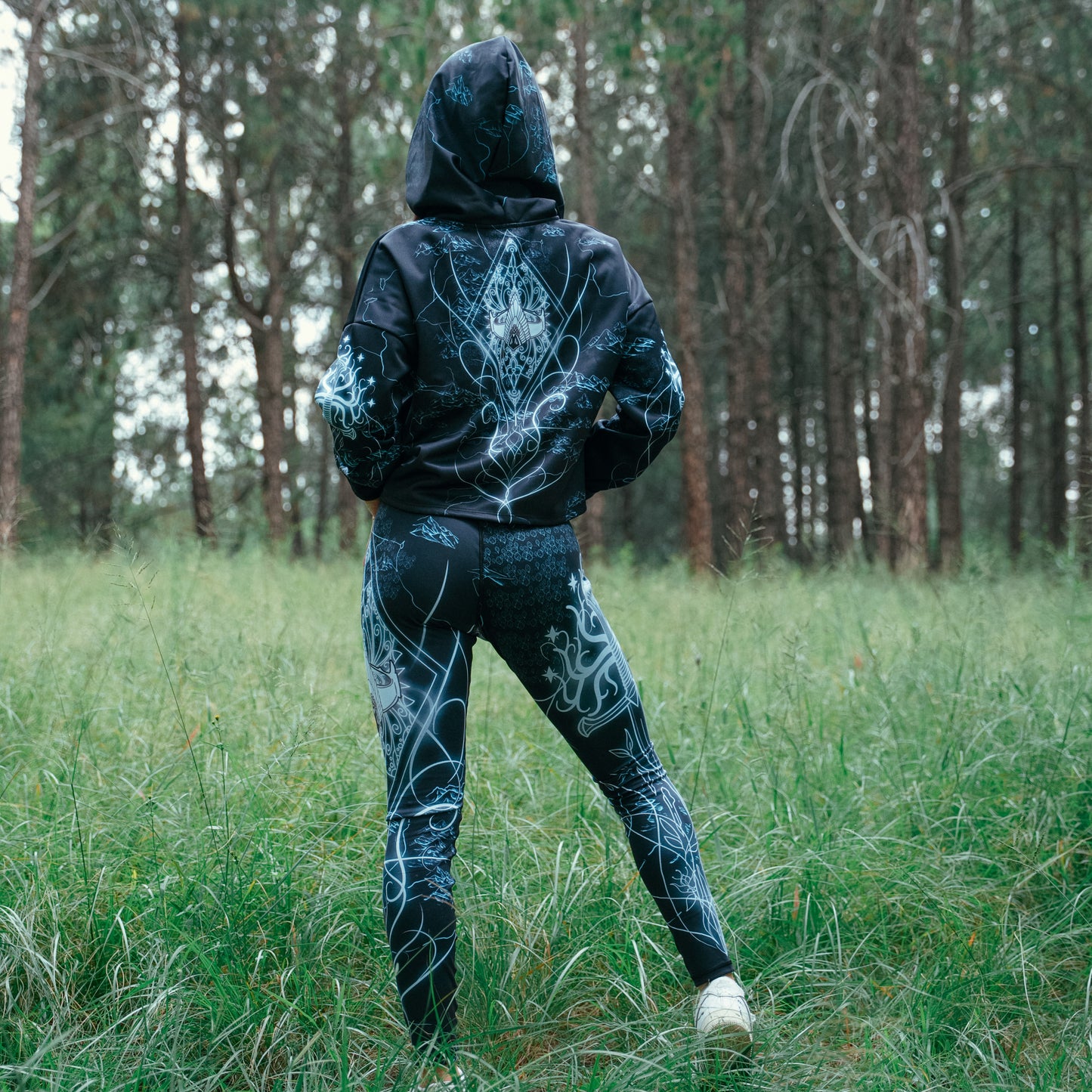 Elven Drop Shoulder Crop Hoodie - Fantasy Edition