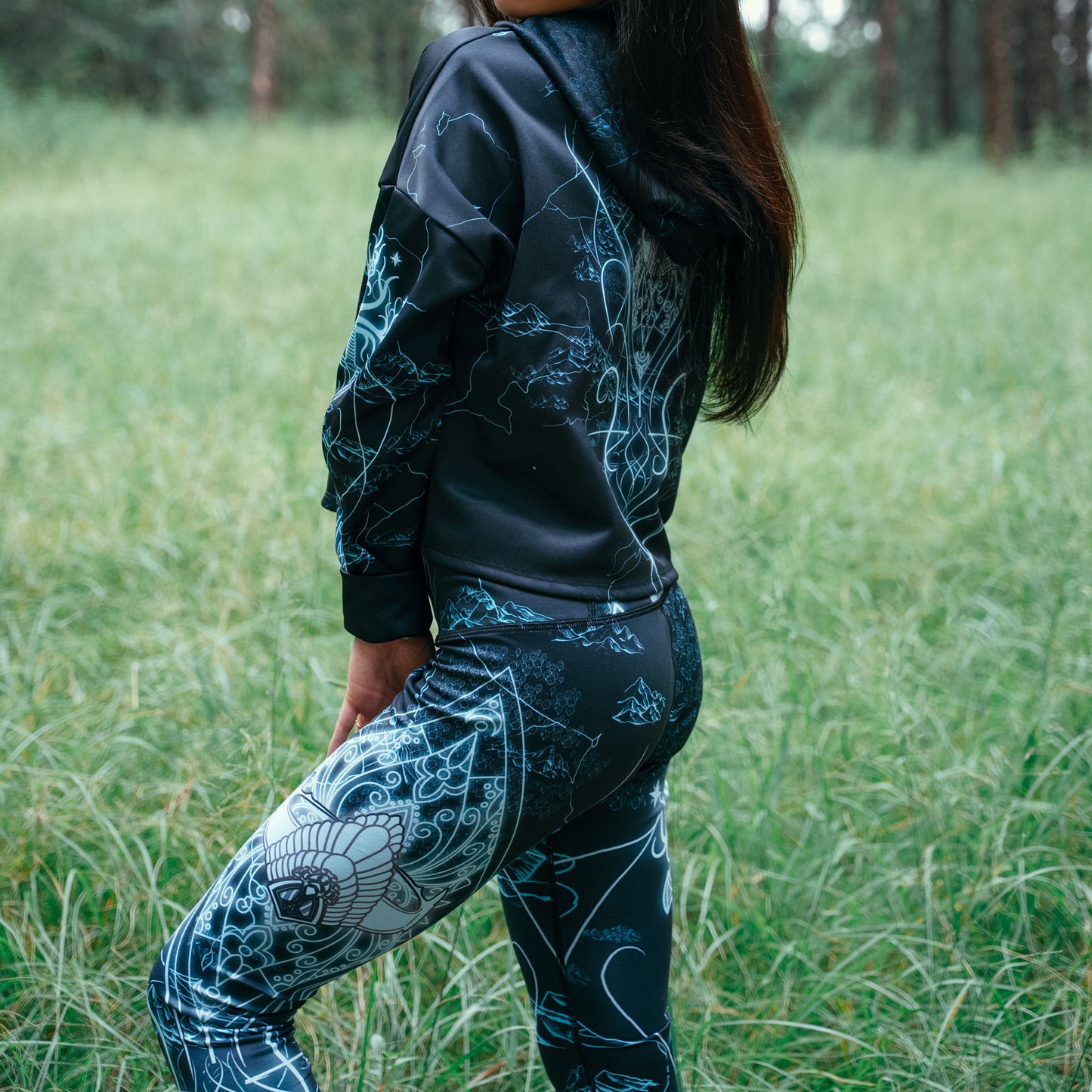 Elven Drop Shoulder Crop Hoodie - Fantasy Edition