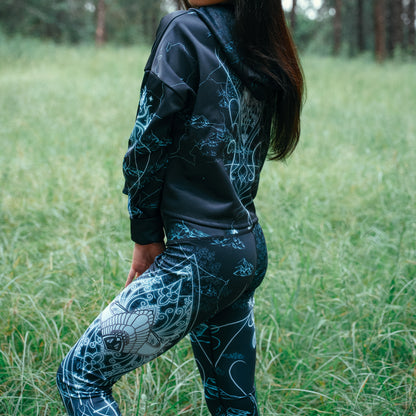 Elven Drop Shoulder Crop Hoodie - Fantasy Edition