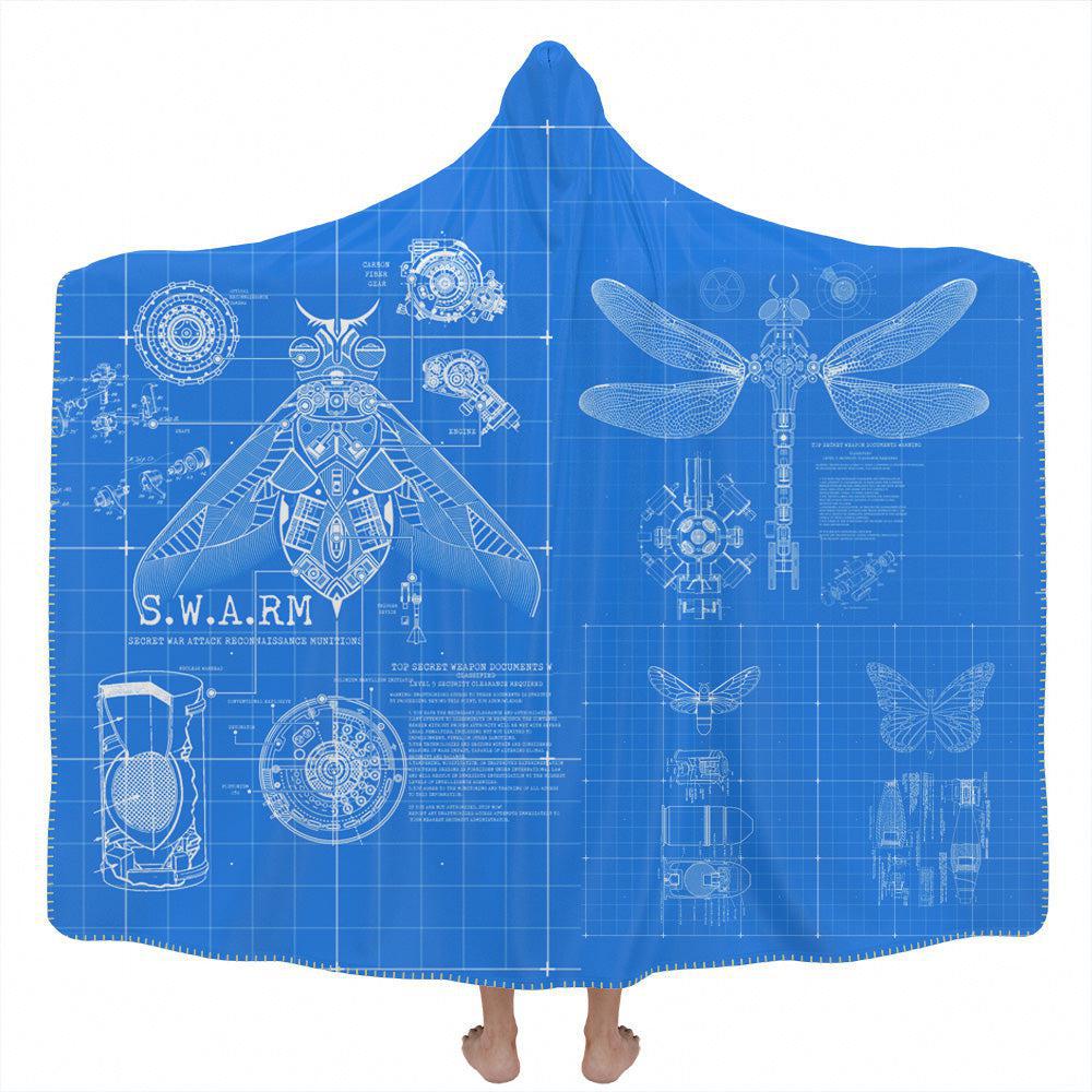 Swarm Hooded Blanket