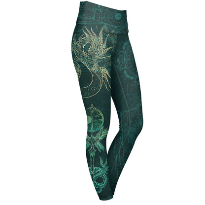 Celestial Dragon High Waisted Leggings