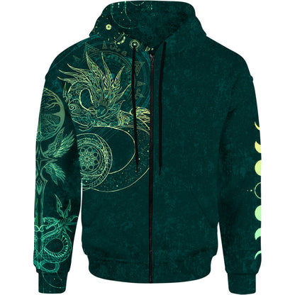 Celestial Dragon Zip Hoodie