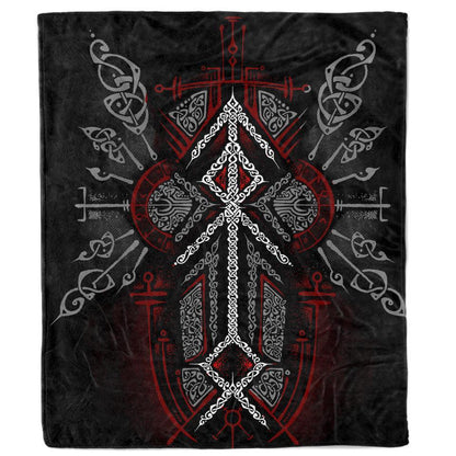 Blanket 60x80 / Sherpa Runes of Loki Blanket - Red Edition RULO_BLANKET_60x80-SHERPA