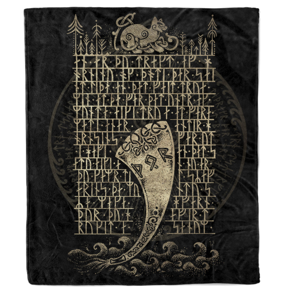 Blanket Adult-60x80 / Premium Sherpa Runes of Thor Blanket - Stone Edition THOR-RUNE-V2_BLANKET_60x80-SHERPA