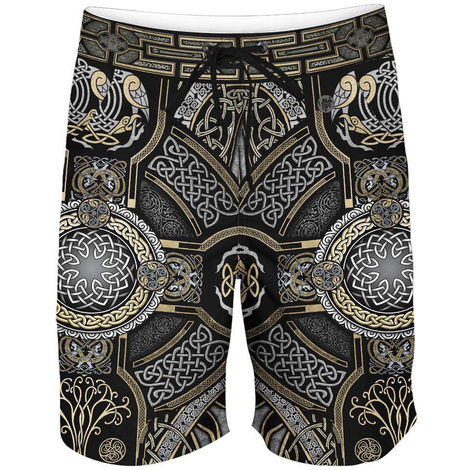 Boardshorts SM / 18 Inch / Original Celtic Suncatcher Boardshorts CELTIC_BOARDSHORTS-18_SM