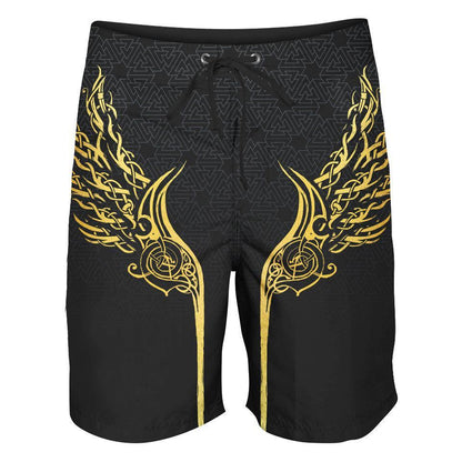 Boardshorts SM / 18 Inch Valkyries of Valhalla Boardshorts - Gold Edition VALKY_BOARDSHORTS-18_SM
