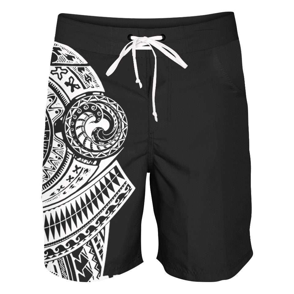Boardshorts SM / 18 Inch / White Polynesian Boardshorts POLYNESIAN-WHITE_BOARDSHORTS-18_SM