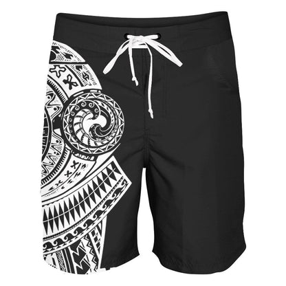 Boardshorts SM / 18 Inch / White Polynesian Boardshorts POLYNESIAN-WHITE_BOARDSHORTS-18_SM