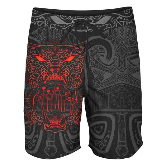Boardshorts SM / 18 Inch Wolf of Ragnarök Boardshorts RAGWOLF_BOARDSHORTS-18_SM