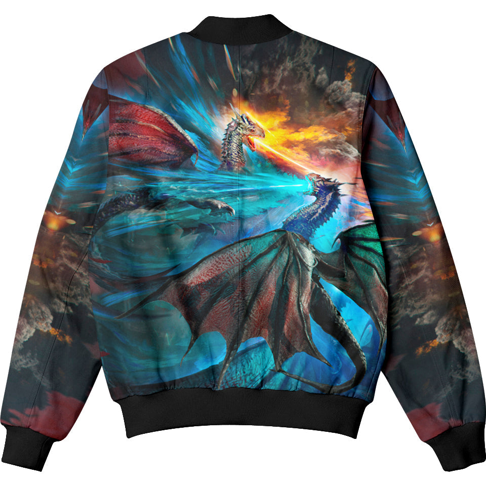 Fire and Ice Dragons Bomber Jacket – Lunafide