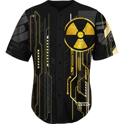 Button Up Shirt S Atomic Baseball Shirt 633-BASEBALLJSY_SM_REACTOR