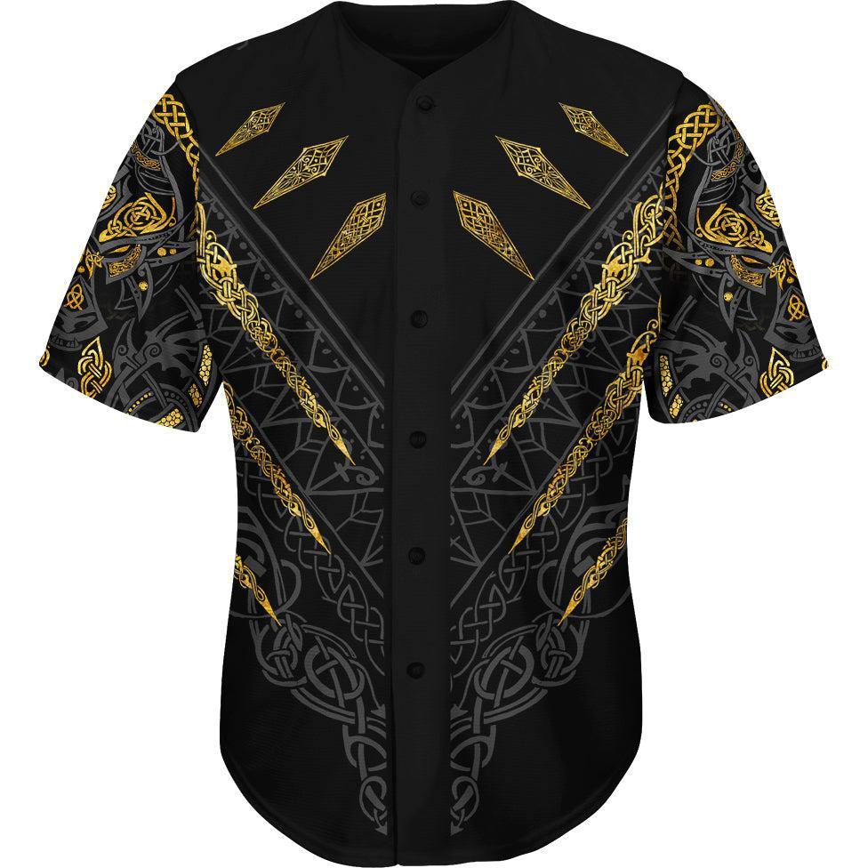 Button Up Shirt S Fenrir's Wrath Baseball Shirt 633-BASEBALLJSY_SM_FRATH