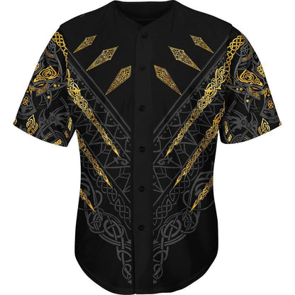 Button Up Shirt S Fenrir's Wrath Baseball Shirt 633-BASEBALLJSY_SM_FRATH