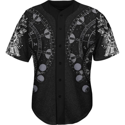 Button Up Shirt S Moon Magic Baseball Shirt 633-BASEBALLJSY_SM_MOON