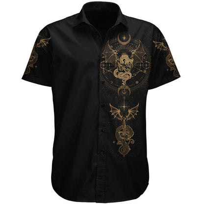 Button Up Shirt XS Dragon Luna Button Up Shirt DRAGON-LUNA_SS-BUTTON-UP-V2_XS