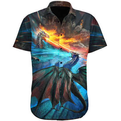 Button Up Shirt XS Fire and Ice Dragons Button Up Shirt FIREICE_SS-BUTTON-UP-V2_XS