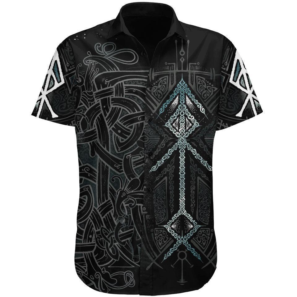 Button Up Shirt XS Runes of Loki Button Up Shirt ROKI_SS-BUTTON-UP-V2_XS