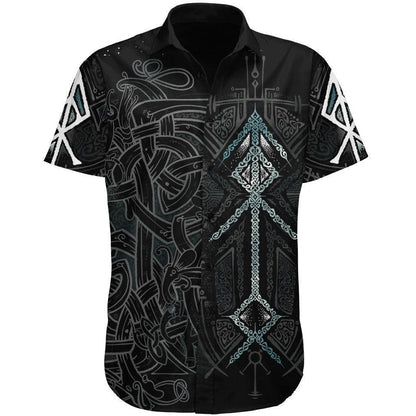 Button Up Shirt XS Runes of Loki Button Up Shirt ROKI_SS-BUTTON-UP-V2_XS