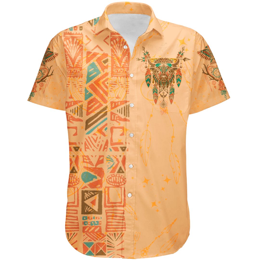 Button Up Shirt XS Spirit Bull Button Up Shirt BISON_SS-BUTTON-UP-V2_XS