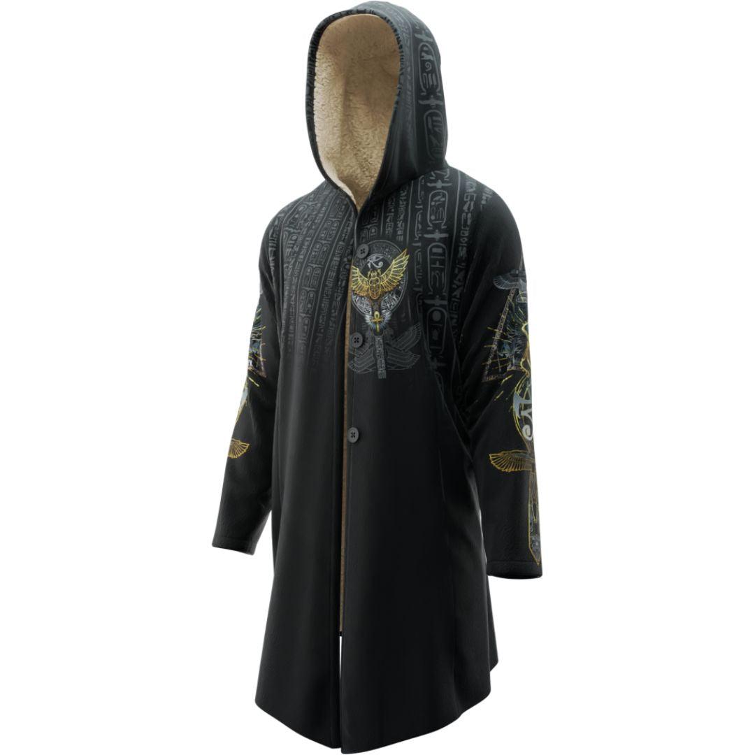 Cloak XS / Beige Sherpa Egyptian Scarab Cloak 502-CLOAK_XS_SCARAB