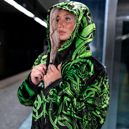 Cloak XS / Beige Sherpa Medusa Cloak - Snake Edition 502-CLOAK_XS_MEDGR