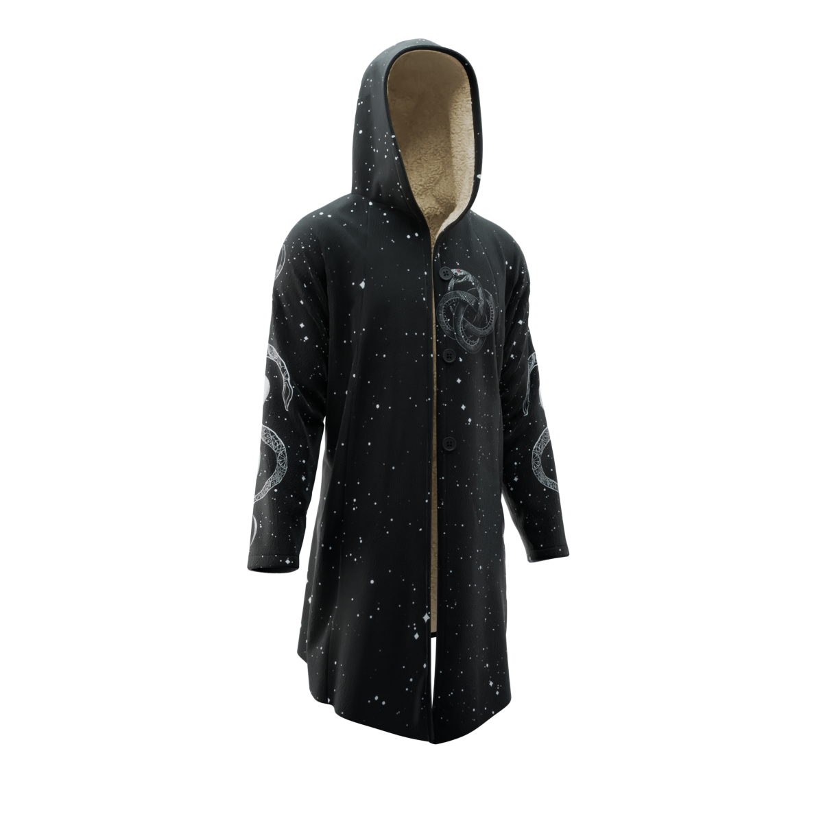 Cloak XS / Beige Sherpa Ouroboros Cloak 502-CLOAK_XS_OUROBOROS-V2