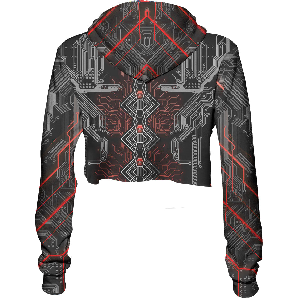 Crop Hoodie Circuit Crop Hoodie
