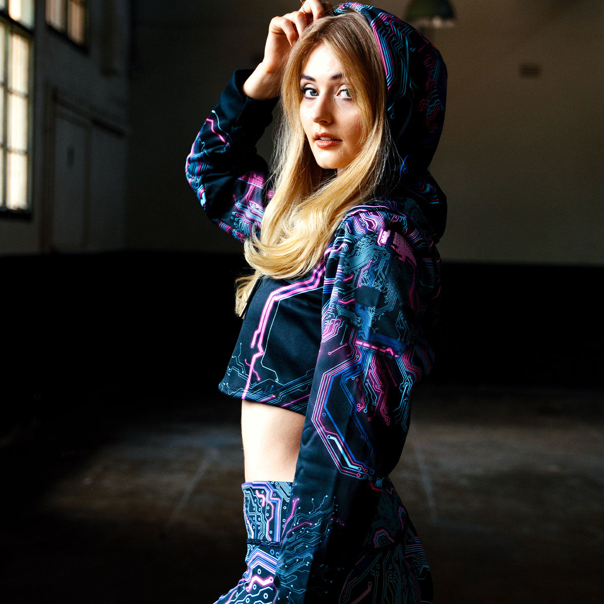 Crop Hoodie Cyber Crop Hoodie - Limited