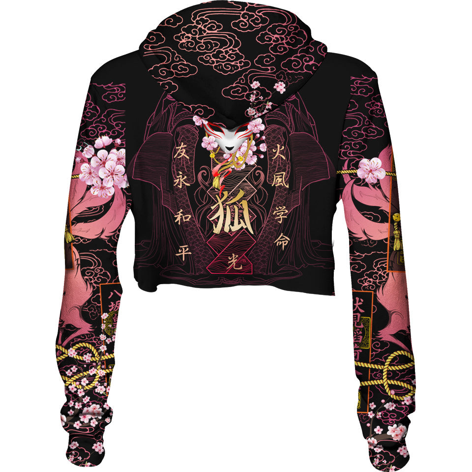 Kitsune Crop Hoodie – Lunafide