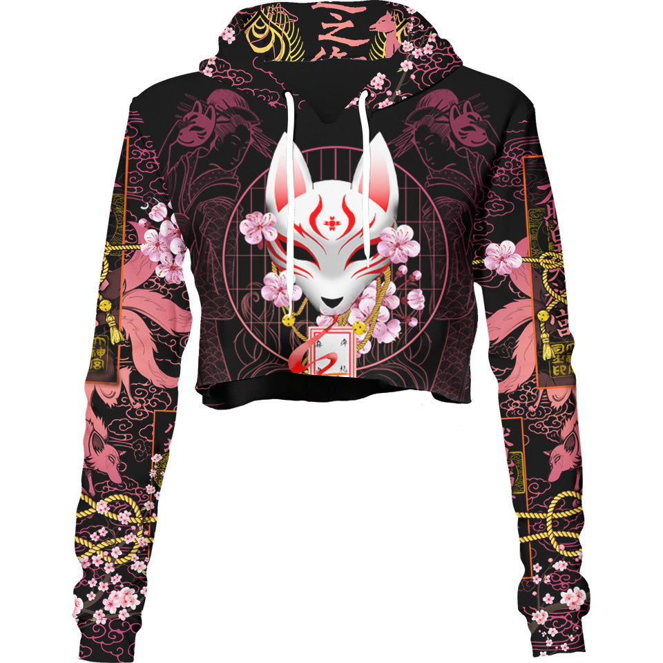 Crop Hoodie Kitsune Crop Hoodie