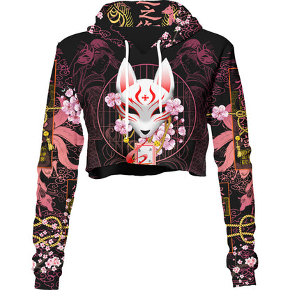 Crop Hoodie Kitsune Crop Hoodie