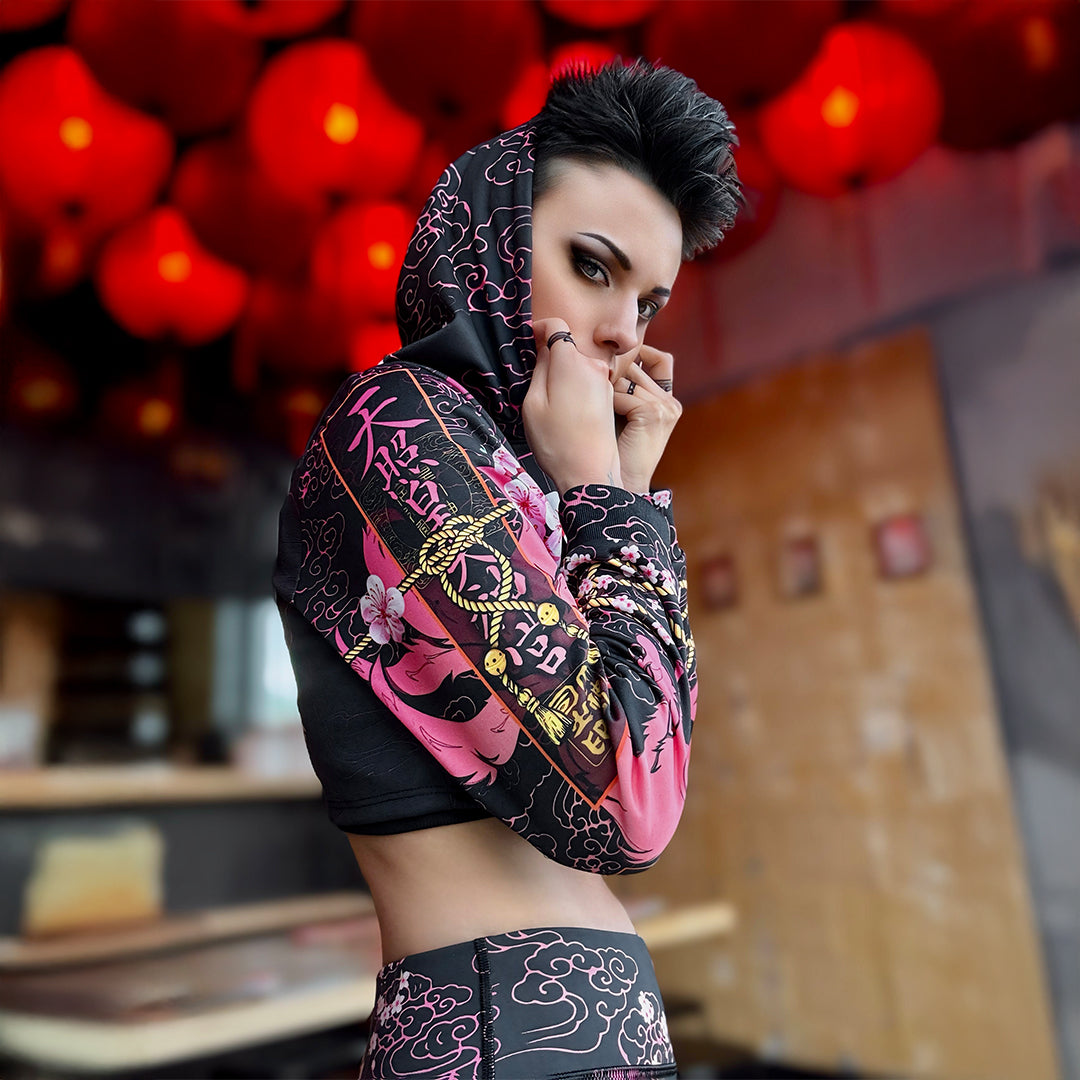 Crop Hoodie Kitsune Crop Hoodie