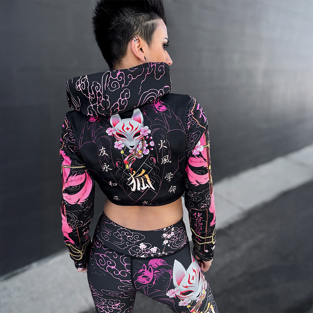Crop Hoodie Kitsune Crop Hoodie