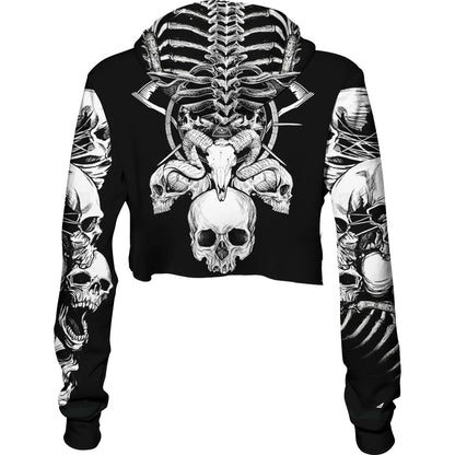 Crop Hoodie Necromancer Crop Hoodie