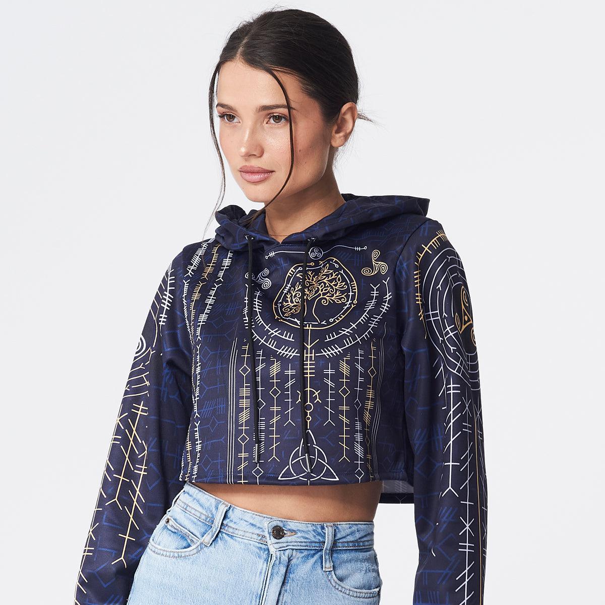 Crop Hoodie Ogham Crop Hoodie