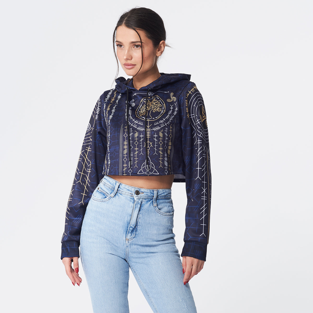Crop Hoodie Ogham Crop Hoodie