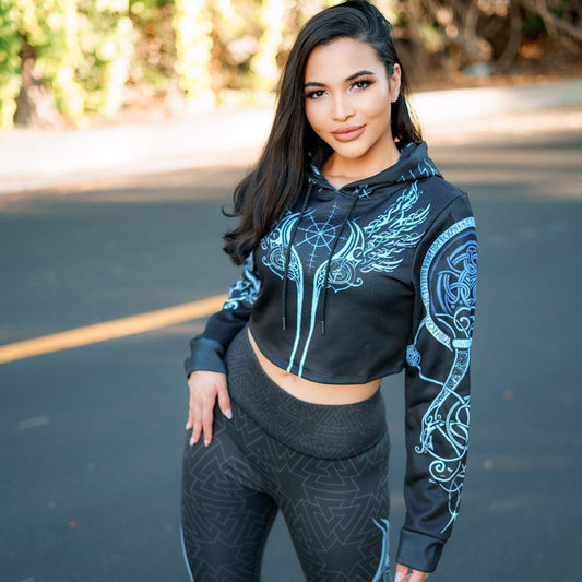 Crop Hoodie Valkyries of Valhalla Crop Hoodie