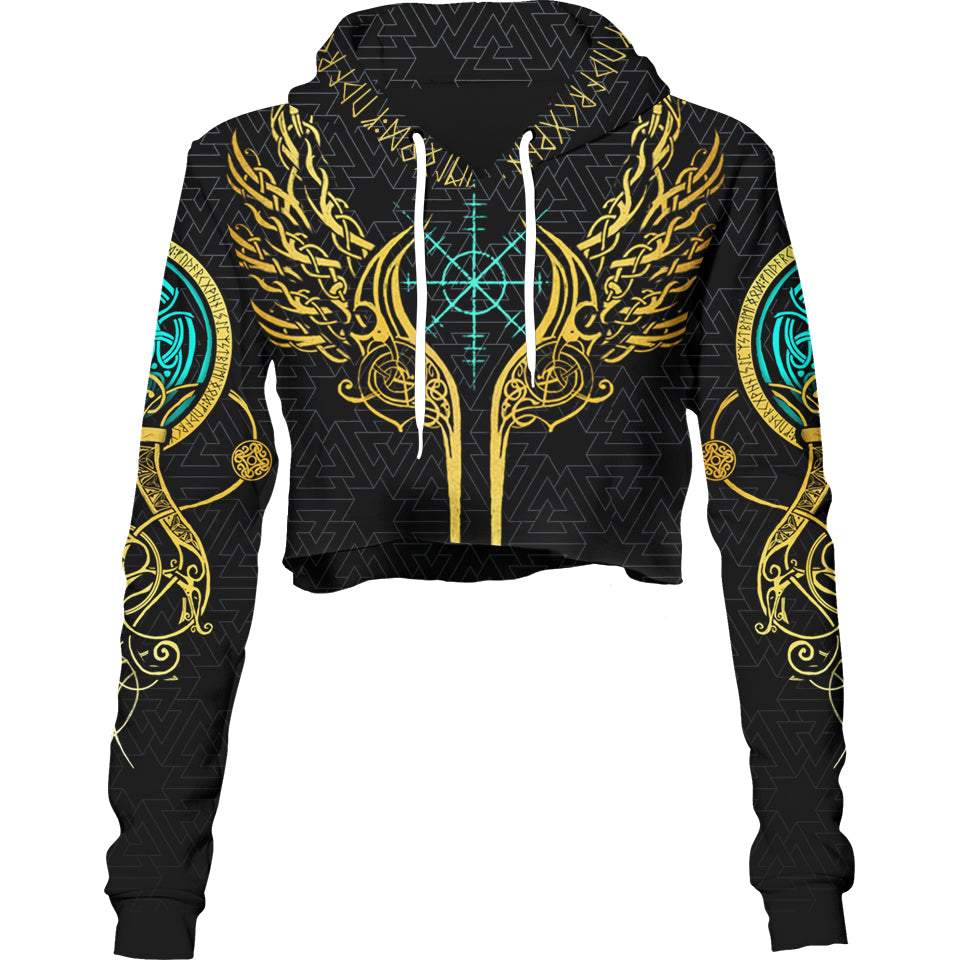 Crop Hoodie Valkyries of Valhalla Crop Hoodie - Gold Edition