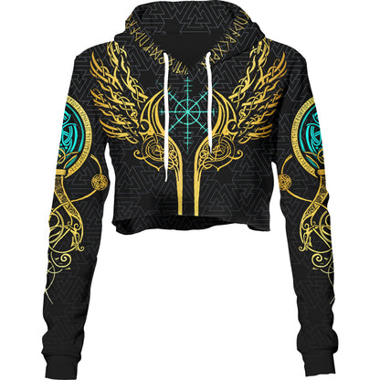 Crop Hoodie Valkyries of Valhalla Crop Hoodie - Gold Edition
