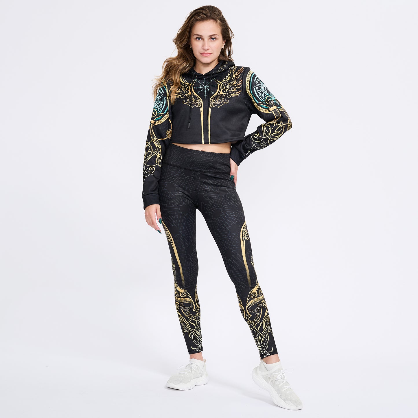 Crop Hoodie Valkyries of Valhalla Crop Hoodie - Gold Edition