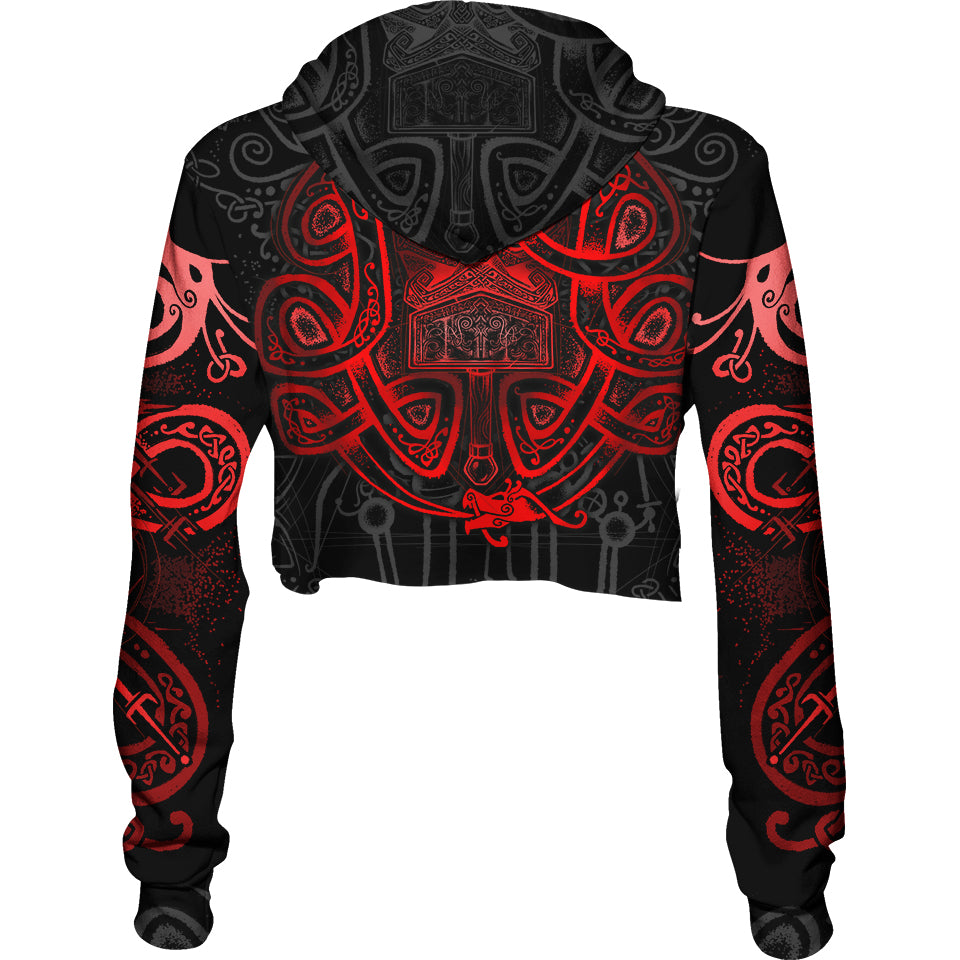Crop Hoodie Wolf of Ragnarök Crop Hoodie