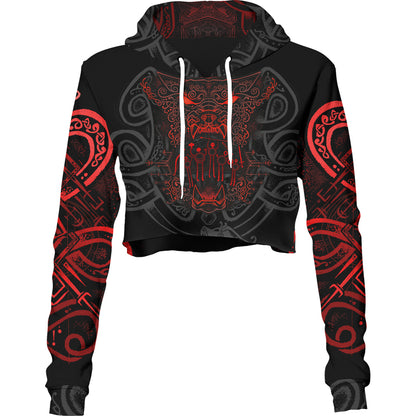 Crop Hoodie Wolf of Ragnarök Crop Hoodie