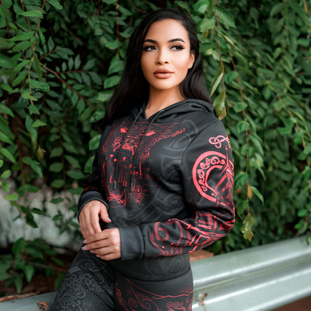 Crop Hoodie Wolf of Ragnarök Crop Hoodie