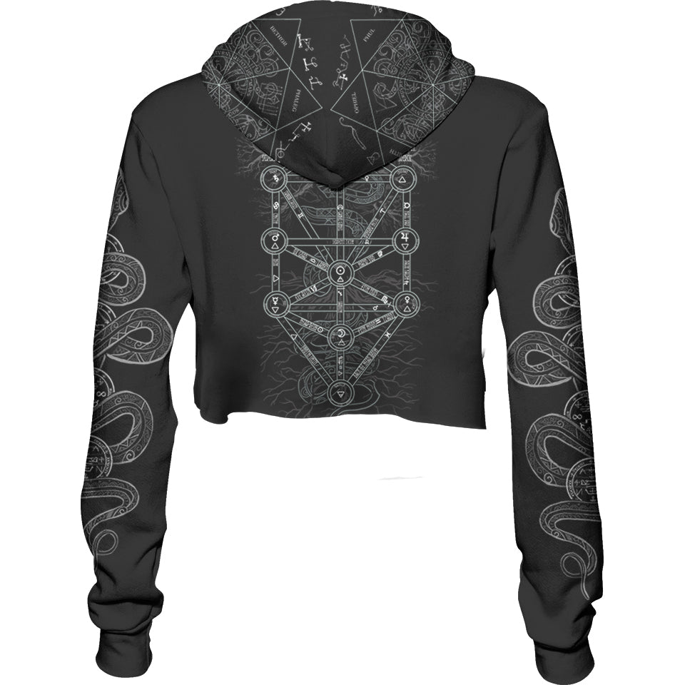Crop Hoodie World Tree Crop Hoodie