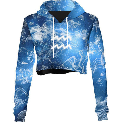 Crop Hoodie XS Aquarius Crop Hoodie AQUARIUS_222A_XS