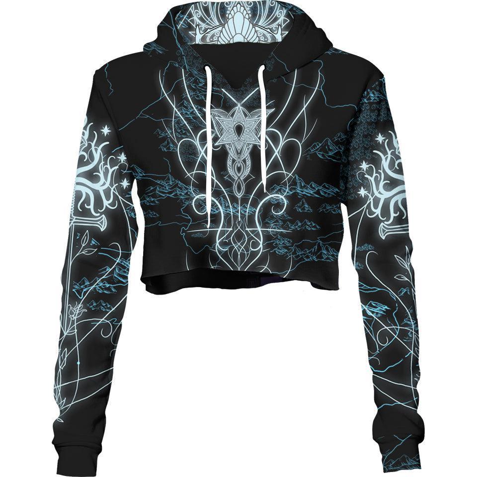 Crop Hoodie XS Elven Crop Hoodie - Fantasy Edition EVEN-BLU_222A_XS
